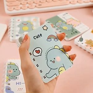 MOMO A7 Mini Cartoon Spring Notepad 80Sheets Notebook 1PCS Student Stationery (Random Delivery Per Series)
