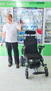 [Mới ra mắt] Xe Lăn Điện Ngả Nằm Tự Động GBM-506 Có Tựa Đầu Phiên Bản Sử Dụng Pin Lithium BH 1 năm chính hãng