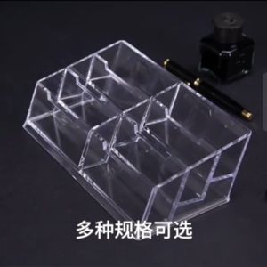 1/4/8 slots Business Card Case Desktop Transparent Name Card Pedestal Acrylic Business Card Holder Mens Hotel Front Desk Business Card Storage Box