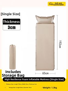 JIBUZHE | Portable Lightweight Self-Inflating Mattress Single