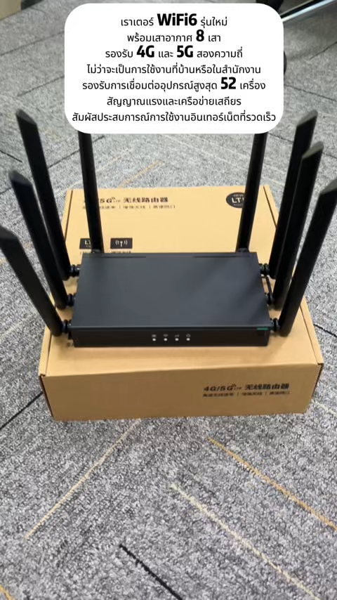 เร้าเตอร์ใส่ซิม เราเตอร์ 4G/5G Router wifi 300Mbps WiFi-6 ใช้ได้กับซิมทุกเครือข่าย เสียบใช้เลย ไม่ติดตั้ง รับประกัน 3ปี