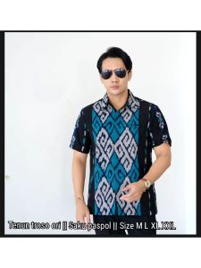 KEMEJA TENUN PRIA KASUAL