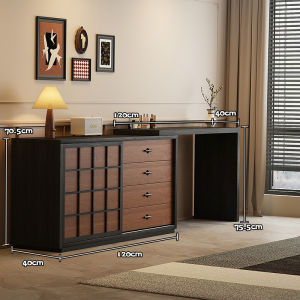 Vintage Solid Wood Storage Makeup Table