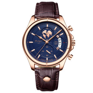 POEDAGAR Luxury Brand Man Watch Chronograph Date Waterproof Leather Watches For Men Casual Male Clock Sports Quartz Mens Watch
