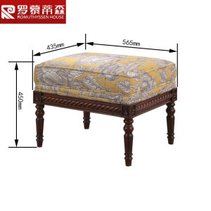 American Casual Couch Single Minimalist Fabric Wingback Chair Solid Wood Retro Bedroom Small Apartment Leisure Chair Shaped