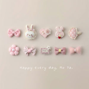 Cute Cartoon Rabbit Bow Hair Clips Sweat Control Clips