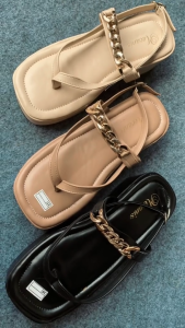 Sandal Wedges Jepit Tali Belakang Mecanis/Sandal Wanita