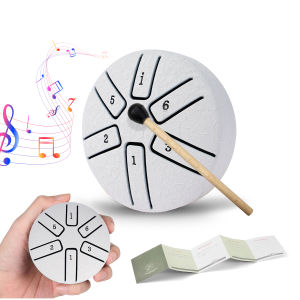 DOZZLY Ethereal กลองเหล็กกลอง Rain CHIME Handpan 3 นิ้ว 6 หมายเหตุ MINI เครื่องดนตรีสําหรับสวนภายนอก