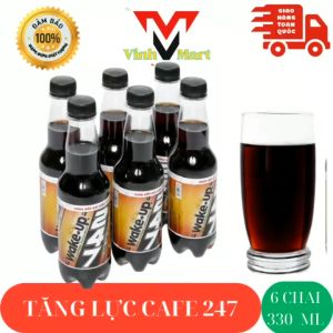 [ CHỈ GIAO ĐƠN HỎA TỐC HCM ] Tăng Lực Cafe Wake up 247 Thùng 24 Chai 330 ml