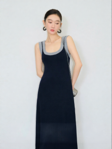 SUSHE | Young Design Color Block Knit Tank Dress