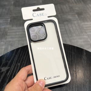 Ultra-Thin Acrylic High-Transparency Black Edge Silicone Phone Case for iPhone 16 pro Apple 15 pro Max 14 PM Full Cover 13/12 pro Anti-Fall