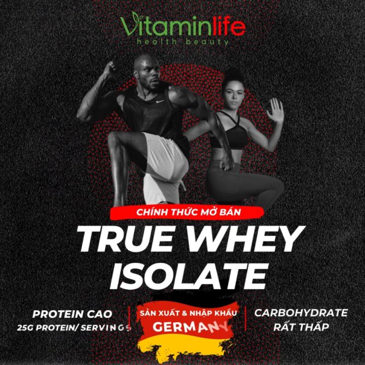 True Whey Isolate Protein TNT 1kg – Bột Tăng Cơ, Hỗ Trợ Phục Hồi Sau Tập, 33 Lần Dùng – Vitaminlife