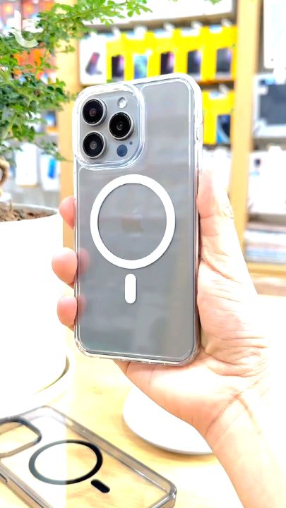 Ốp Lưng Trong Suốt IPHONE 15 Pro/ 15 Pro Max WIWU Viền Camera Màu, Chống Sốc, Mặt Lưng Chống Ố Vàng, Hỗ Trợ Không Dây