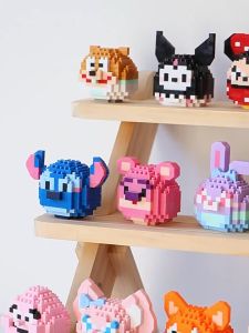 Mainan Brick DIY Sanrio Kuromi Mini lotso Nano Block Susun Edukasi Mainan Anak Perempuan