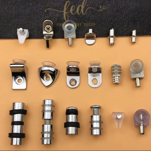 (Combo 10 cái) Pát Đỡ Kệ Kính – Chốt Đợt – Chốt Đỡ Kệ Kính Có Đệm Silicon Chống Trượt Bằng Thép Không Gỉ
