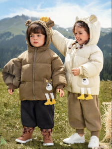 CUTEPANDAS | Áo Khoác Mùa Đông Có Mũ 3D Cho Trẻ Em