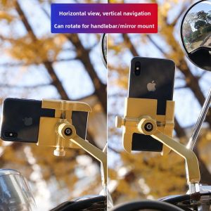 MONLEYTA | New 2025 Aluminum Alloy Bike Motorcycle Mount For Mobile Phone Shockproof Anti-vibration Bicycle Navigation Holder Universal
