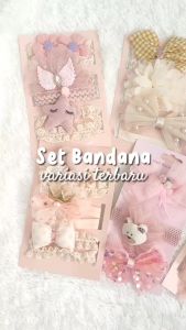 ByKiddos - Aksesoris Rambut Bayi Lucu Versi Korea (1 Set 3 pcs) Set Bandana Bayi / Anak Import Cute Tali Gelombang Accessories