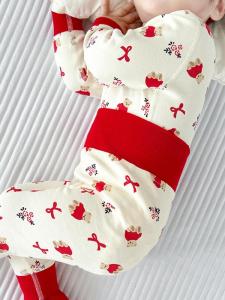 Thickened Pure Cotton Autumn Pants Set High Waist Warm Childrens Underwear for Boys And Girls Baby Sleepwear Toddler Clothes