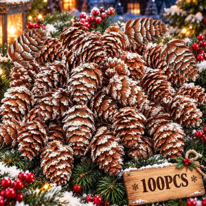Christmas Simulation Pine Cones Fake Snowflake Pine Cones Pine Needle Wreath Xmas Tree Hanging Ornament Wedding Party Pendant