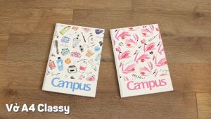 Vở kẻ ngang Campus Classy Mix có chấm 200 tr khổ A4 sổ Campus Tập A4 kẻ ngang - Loki Kids