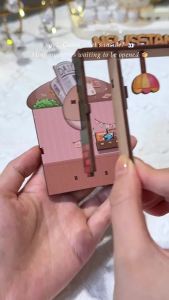 CUTEBEE Mini Store Series DIY Miniature House 3D Wooden Puzzle Toys Handmade Dollhouse Kit for TaleBox Newsstand