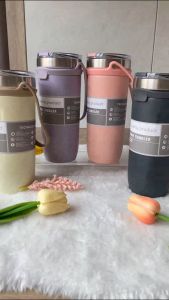 Insula แก้วเก็บเย็น เก็บอุณภูมิ สแตนเลส 304 (SUS304) แท้ พร้อมหูหิ้วซิลิโคน พกพาง่าย สะดวกต่อการใช้งาน