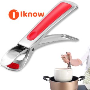 Tôi Biết chống bỏng Ghim Cài Gripper Retriever kẹp 304 thép không gỉ silicon chống trượt Gripper cho bát đĩa nồi khay cái mở nắp chai