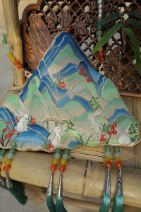 Embroidered Heavy Industry Rabbit Rabbit Bag Traditional Chinese Hanfu Style Thousand Li Mountain River Student Fashion Accessory