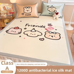 MONLEYTA | Cool Ice Silk Summer Bed Sheet Set 3 Pieces Washable