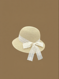 French Elegant Bow Wide Brim Straw Hat Sun Protection
