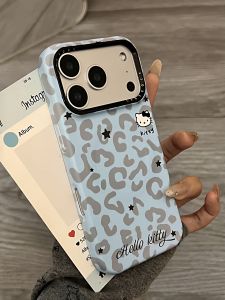 เคสโทรศัพท์ลายเสือดาวสีฟ้าน่ารักสไตล์การ์ตูนสไตล์เกาหลีใหม่ รองรับ Apple iPhone 16 pro Max ซองกันรอยพร้อมป้องกัน