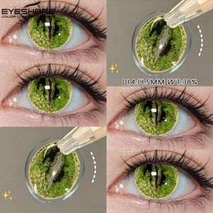 EyeShare | EYESHARE 1 Pair Red Halloween Contact Lenses Blue Cosplay Pupils Soft Colored Contact Lenses Brown Anime Lenses Yearly Use Lens