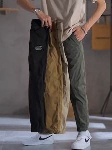 GWIT กางเกงผู้ชาย กางเกงทำงานชาย แห้งไว Oversize ระบายอากาศบาง กางเกงวอร์มชาย