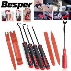 Mechanic Hook and Pick Tool Set & Car Trim Removal Kitwith Fastener Clip Pliers Non-Scratch Plastic Pry Tools for Car Repair