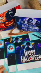 Halloween Loot Bag for Trick or Treat Huntrix Saja Boys High Quality Print Party Bag