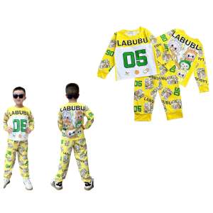 12-44kg LABUBU + bộ tay dài quần dài bé trai thun lạnh 3D loại 1 mềm min đẹp dày dặn 576