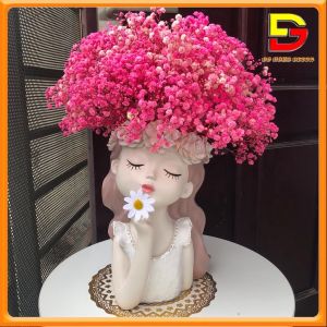 Bình Hoa Cô Gái Lọ Hoa Để Bàn Phòng Khách Kệ TiVi Cắm Sẵn Nhiều Mẫu Decor Trang Trí Nhà Cửa DG-131