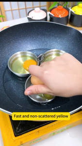 304 Stainless Steel Love Poached Egg Mold Egg Steamer for Household Childrens Boiled Egg Artifact Love Type Egg Cooker