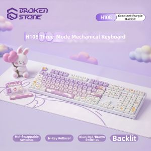 3-Mode Aesthetic Unique Gaming Office Mechanical Keyboard
