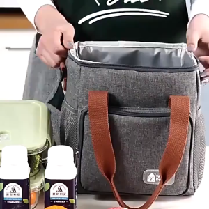Large Capacity Insulated Lunch Bag Portable Cooler Bento Bag Waterproof Oxford Thermal Food Tote Bag for Office School Picnic