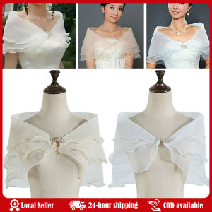 Bridal Shawl Romantic Fresh Sweet Wedding Banquet Dress Arm Covering Thin Butterfly Button Womens One Shoulder Shawl Fashion Tulle Lace Shawl Lace Short Sleeve Shrug Bridal Wedding Cape Elegant Evening Dress Shawl Party Shawl Banquet Dress Cloak