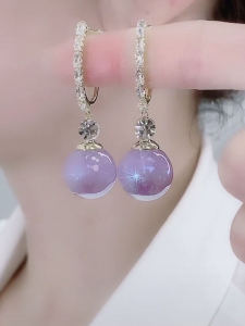 Jasmine Thương Hiệu Thiết Kế Thời Trang Nàng Tiên Cá Phong Cách Bông Tai Ngọc Trai Có Đèn Sang Trọng S925 Bạc Kim Hợp Kim Dát Đá Quý Nhân Tạo Dành Cho Nữ