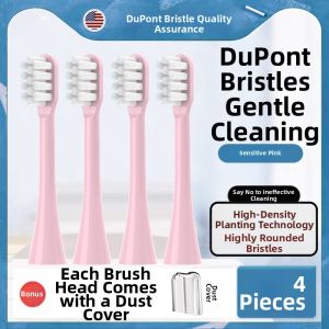 Electric Toothbrush Heads Adult Universal Compatible with Y8/Y9 by D8/Dingcheng Chang 4 Pieces Deep Cleaning Dental Care