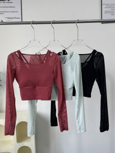 SKINOFSKIN | Autumn Winter Yoga Top With Pads Tight Sleeve Long Stylish Running Training