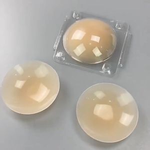 10Pcs Reusable Self Adhesive Strapless Invisible Nipple Cover Silicone Breast Stickers with Box Not Easy To Fall Off Waterproof Ultra Thin Swimsuit Stickers Breast Bra Pads