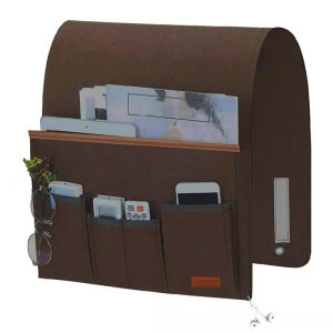 Household Armchair Caddy Felt Couch Recliner Armrest Organizer for Magazine Tablet Cell Phone Remote Control Hanging Storage Bag