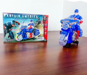 Mainan Motor captain amerika baterai musik lampu jalan