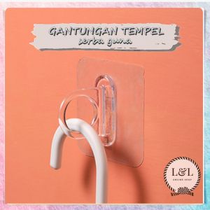 Gantungan Tempelan Dinding Pengait Model O Transparan Multifungsi Hook Pengait Tempel Dinding Dengan Bentuk Cincin Transparan