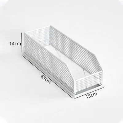 Narrow Kitchen Drawer Style Pull out Storage Rack Sink Gap Organizer Deep Cabinet Storage Box under Sink Pull down Basket